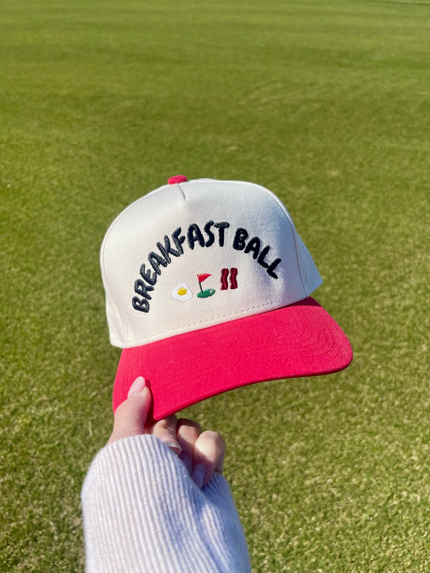 Breakfast Ball | Red + Natural Cotton Trucker