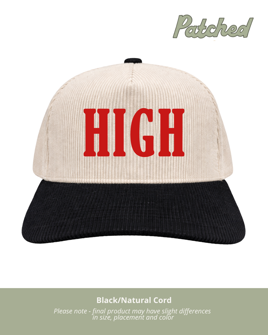 HIGH (red) | Black/Natural Corduroy