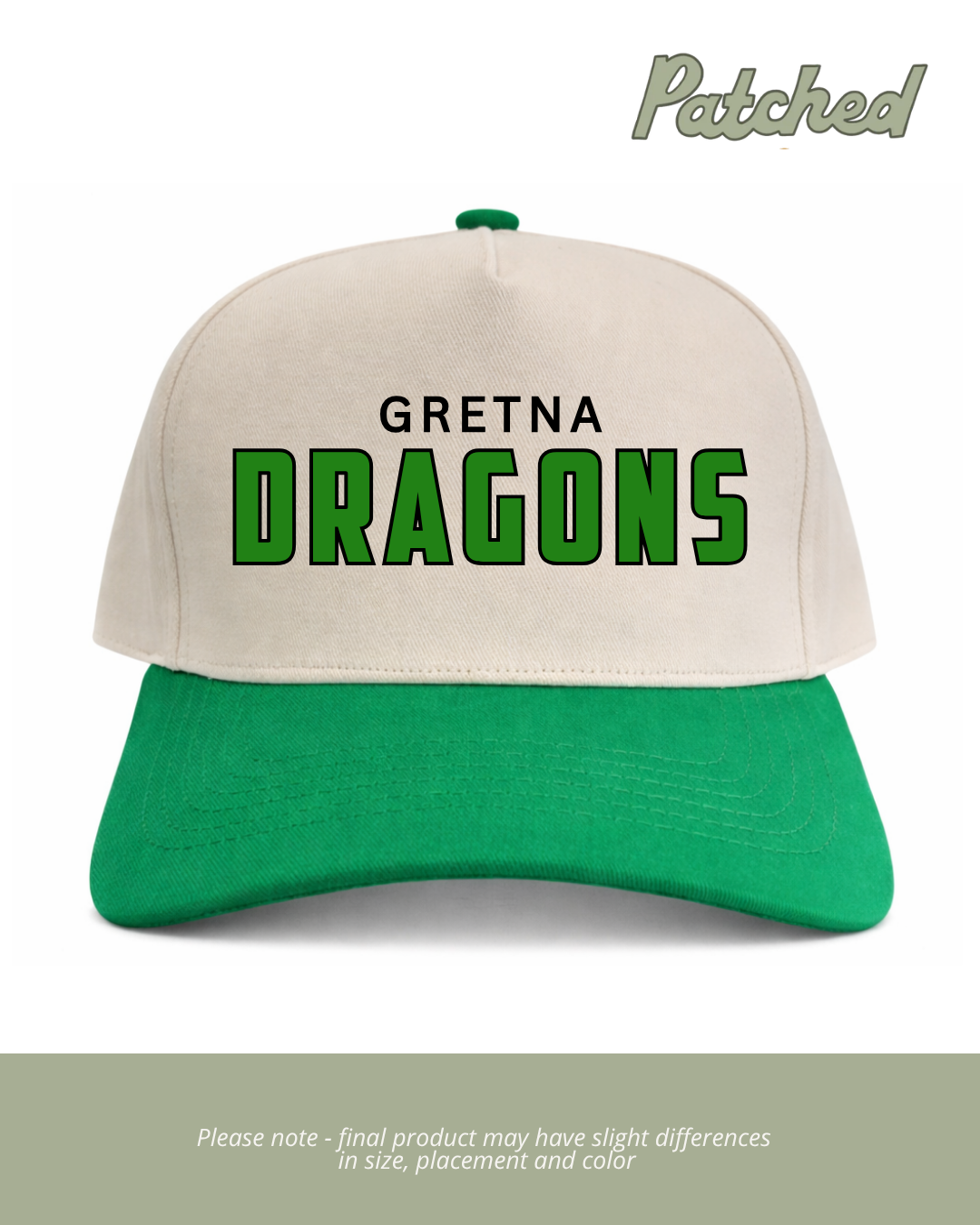 Block Gretna Dragons | Green/Natural Cotton