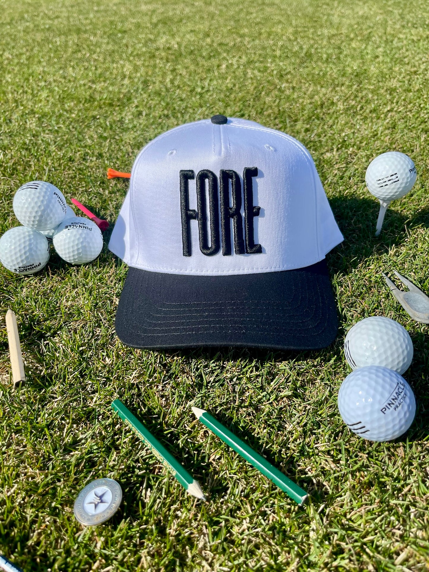 FORE | Black + White Cotton Trucker