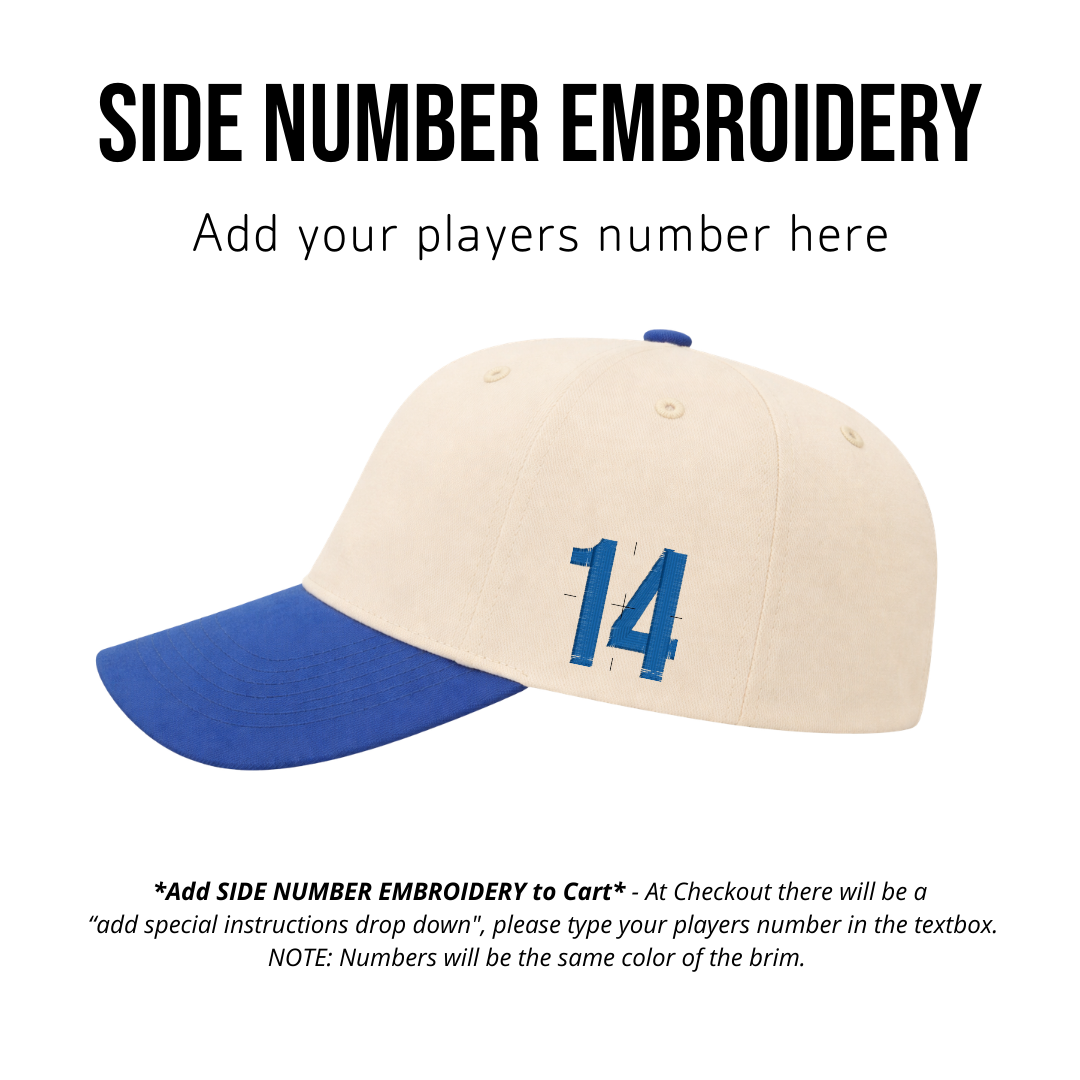 SIDE # EMBROIDERY | Blue/Natural Cotton