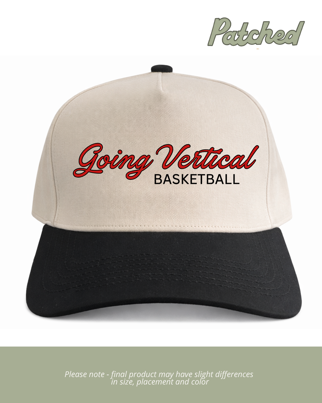 Script Going Vertical | Black/Natural Cotton