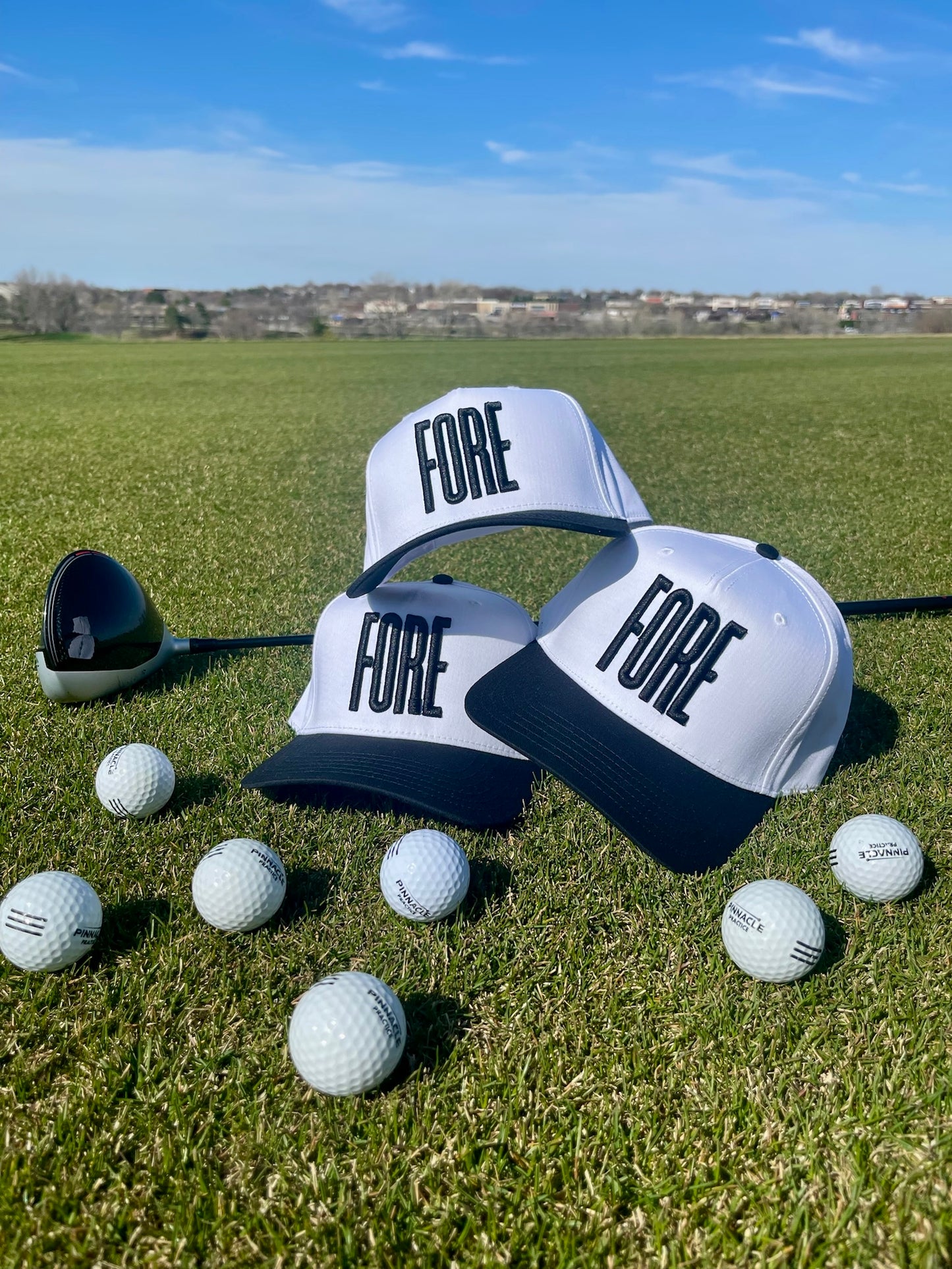 FORE | Black + White Cotton Trucker