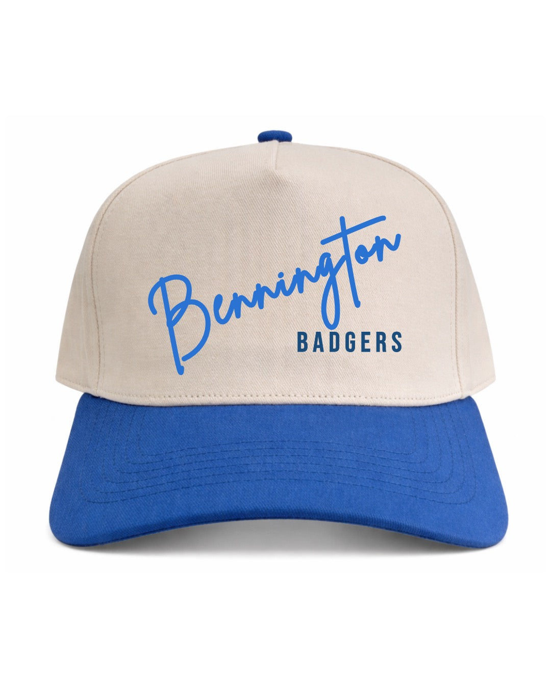 Script Bennington Badgers | Blue/Natural Cotton