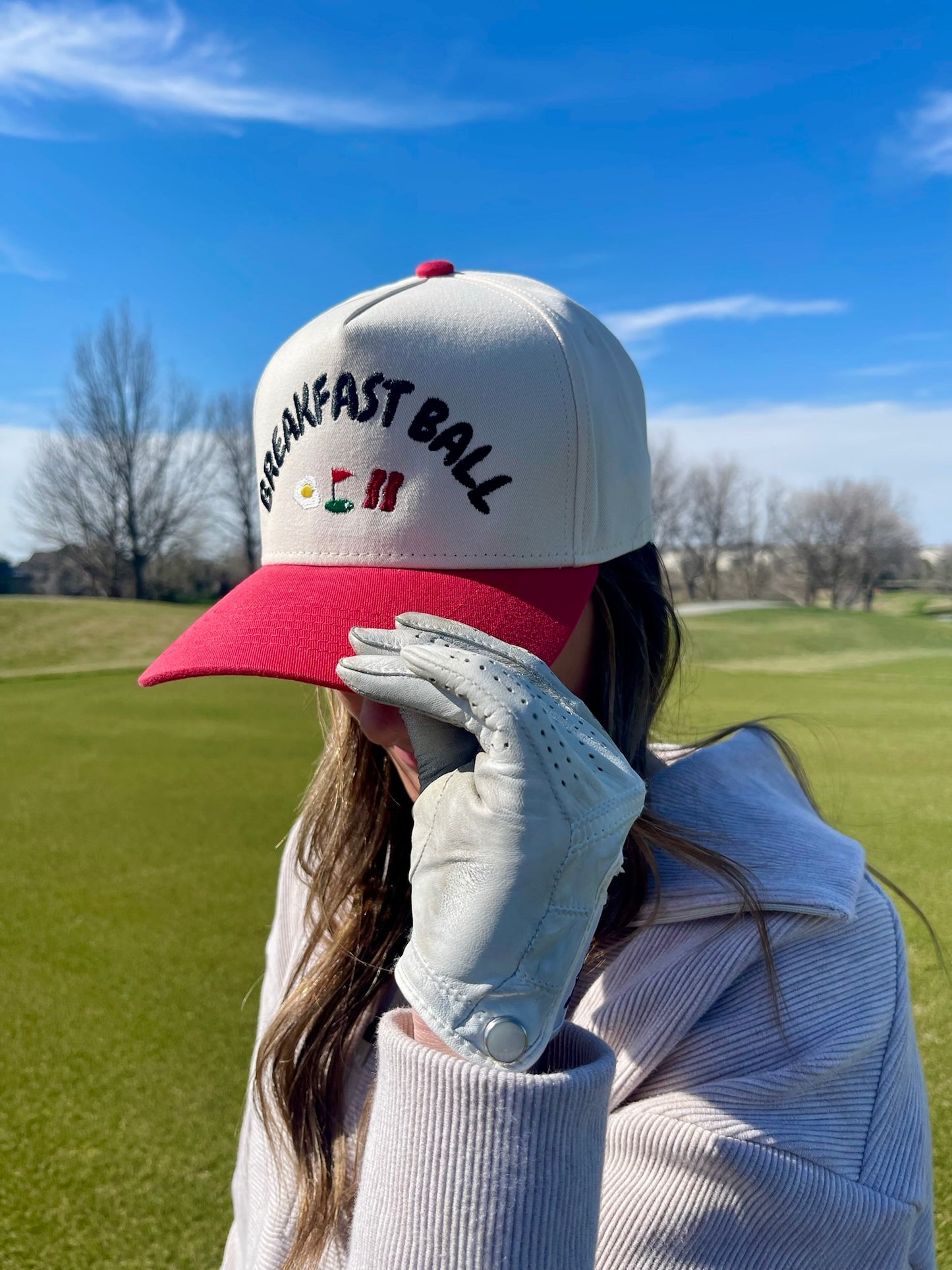 Breakfast Ball | Red + Natural Cotton Trucker