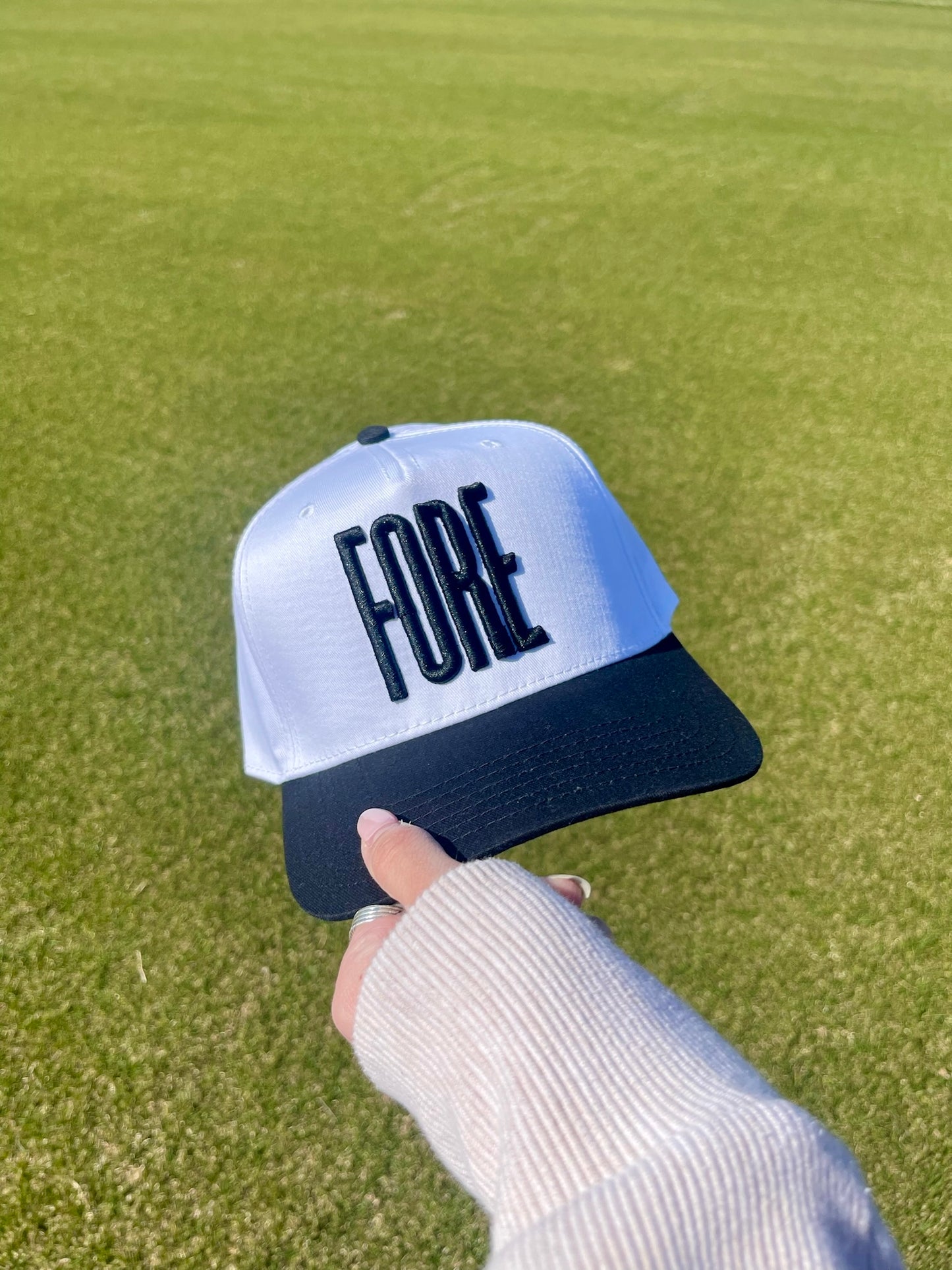 FORE | Black + White Cotton Trucker
