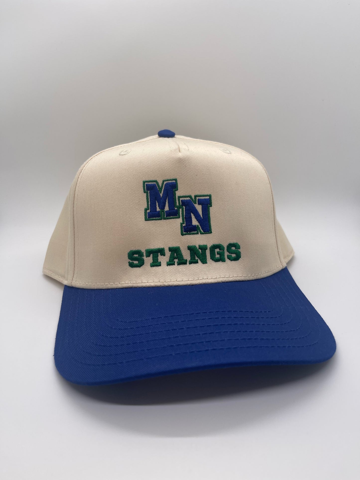 MADE TO ORDER: MN Stangs Hat | Blue + Natural Cotton