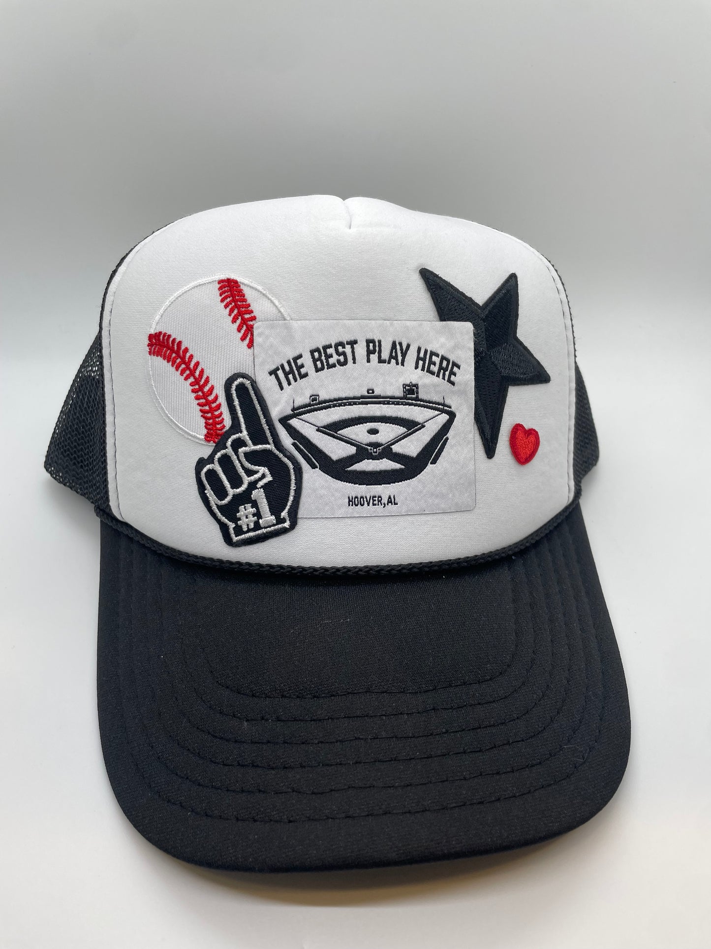 Blk/White The Best Play Here Foam Hat