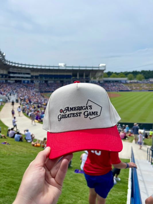 Red Americas Greatest Game Cotton Hat