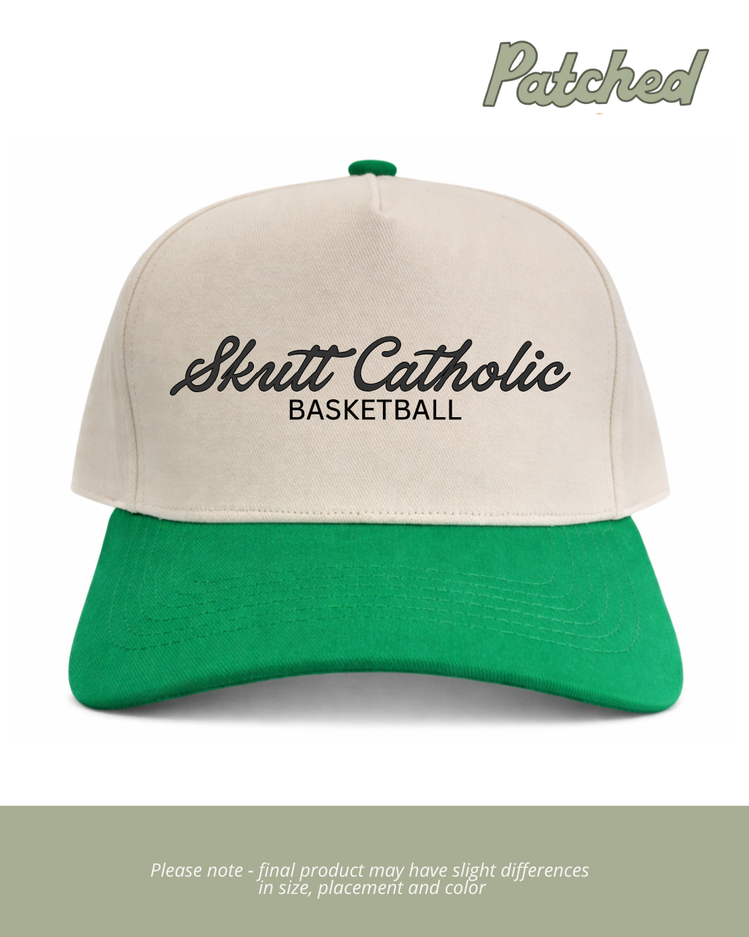 Script Skutt Catholic | Green/Natural Cotton