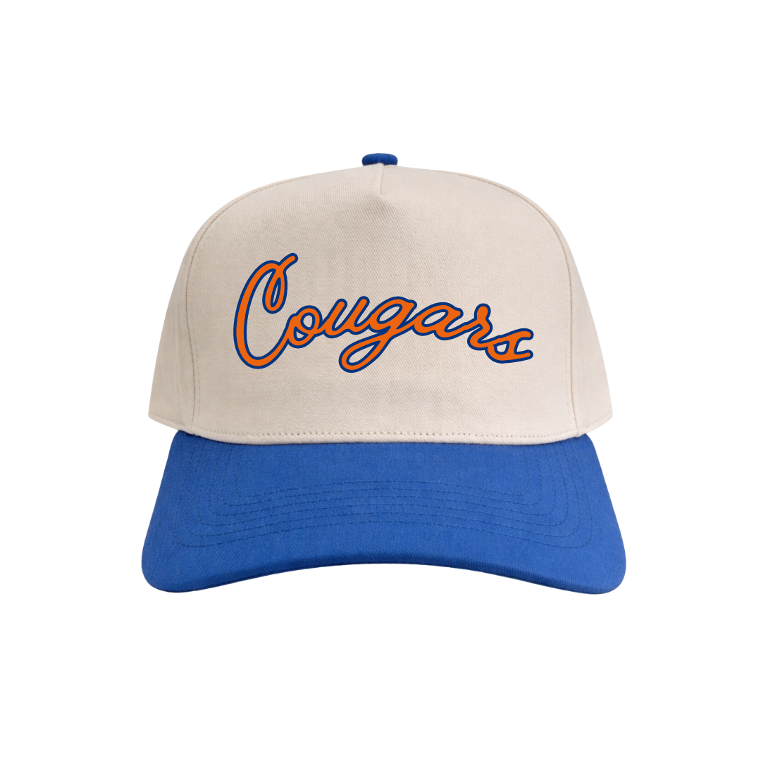 PRE-ORDER | Cougars script | Blue/Natural Cotton