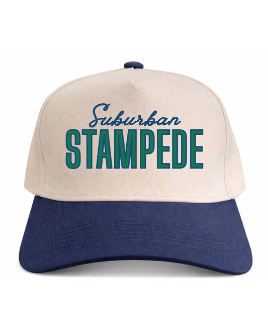 Suburban Stampede | Navy/Natural Cotton