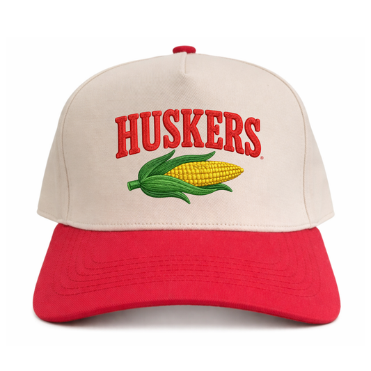 MADE TO ORDER: Huskers Corn | Red/Natural Cotton