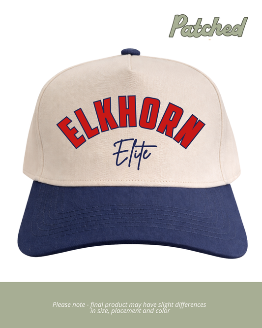 Curved Elkhorn Elite | Navy/Natural Cotton