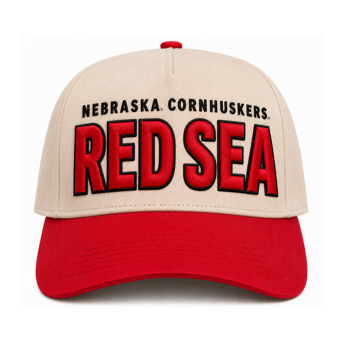 MADE TO ORDER: Nebraska Cornhuskers RED SEA | Red/Natural Cotton