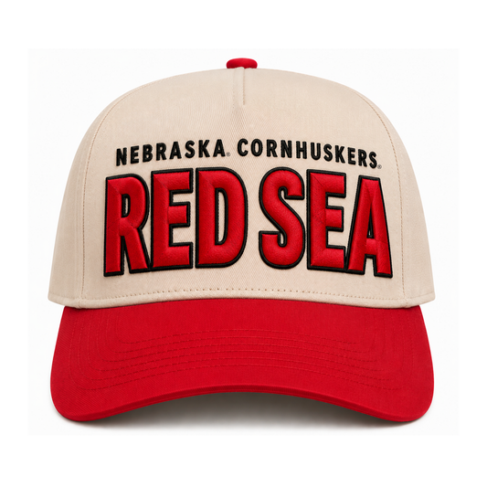MADE TO ORDER: Nebraska Cornhuskers RED SEA | Red/Natural Cotton
