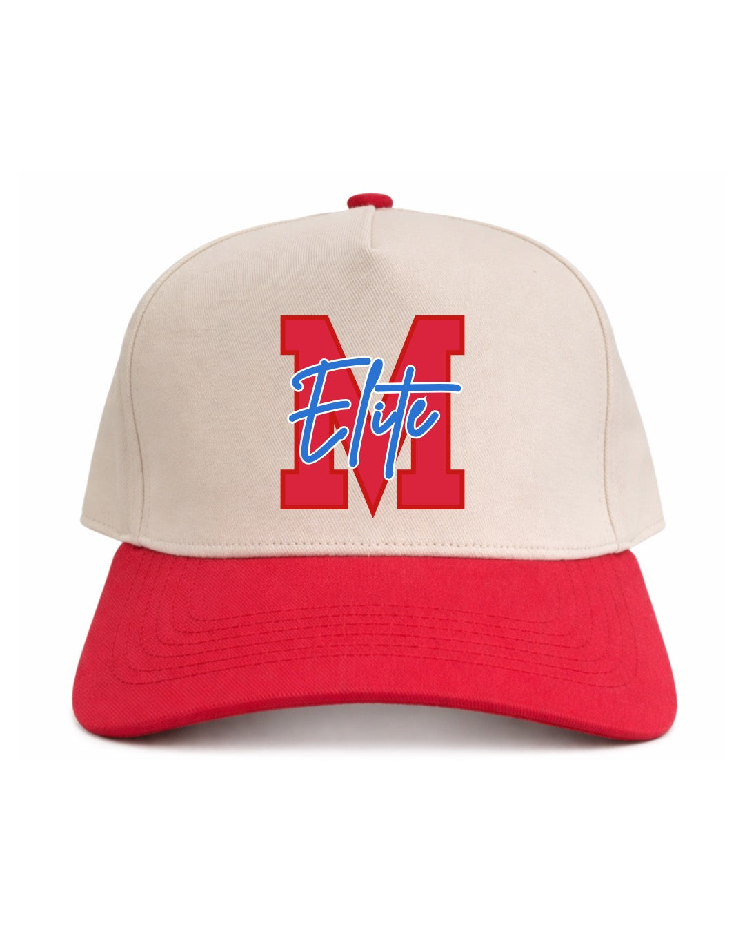 M with Script Elite | Red/Natural Cotton