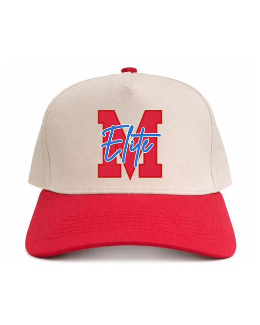 M with Script Elite | Red/Natural Cotton