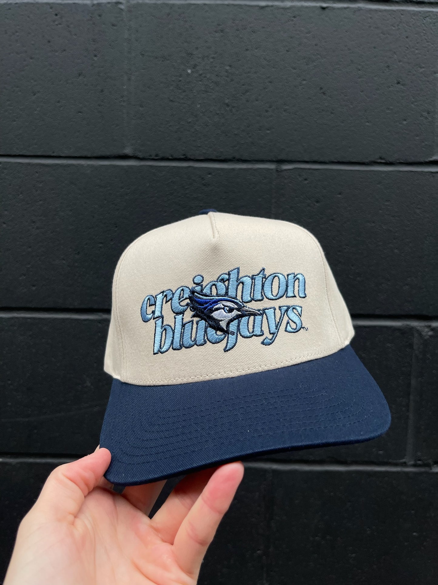 Creighton Bluejays Logo | Navy/Natural Cotton