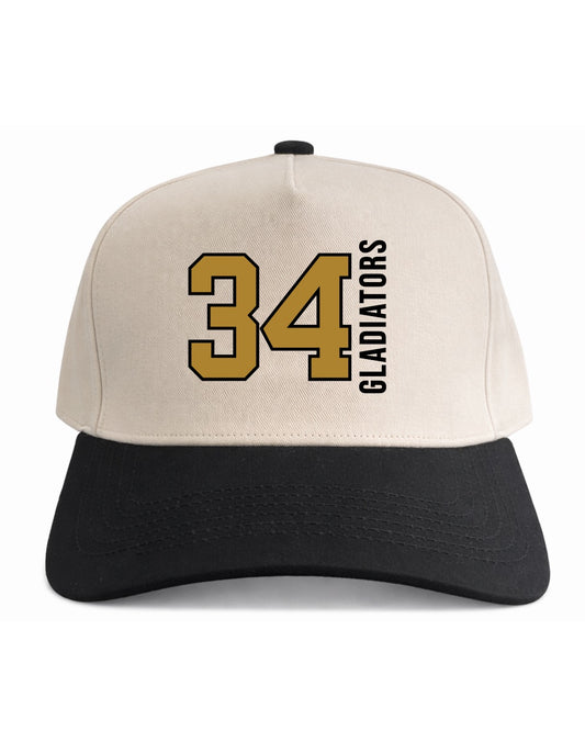 Players Number with Gladiators | Black/Natural Cotton
