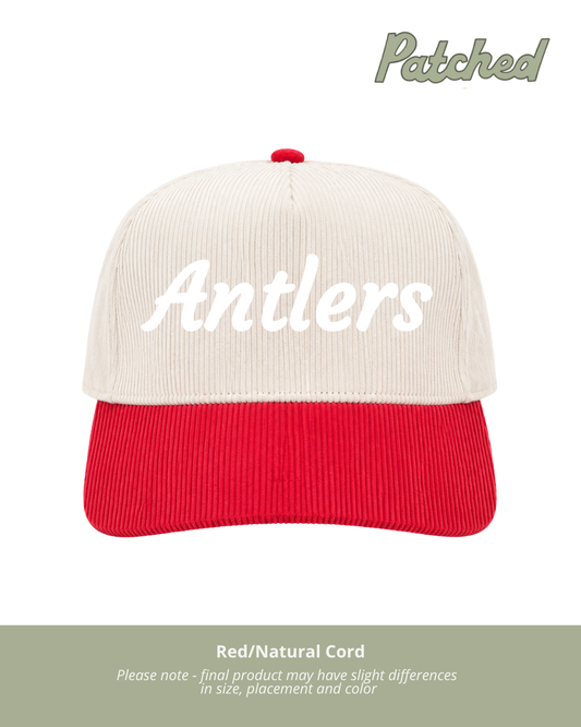 Antlers (White) | Red/Natural Corduroy
