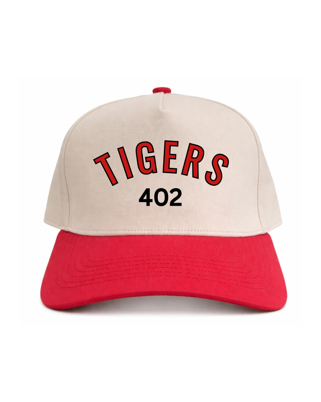 Curved Tigers 402 | Red/Natural Cotton