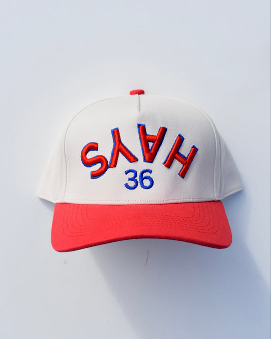 MADE TO ORDER: Madi Hays | HAYS 36 | Red + Natural Cotton Hat