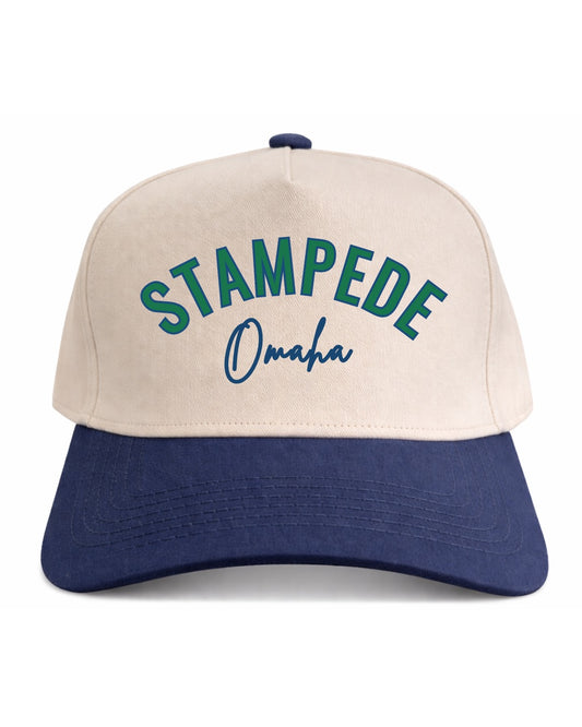 Curved Stampede Omaha | Navy/Natural Cotton