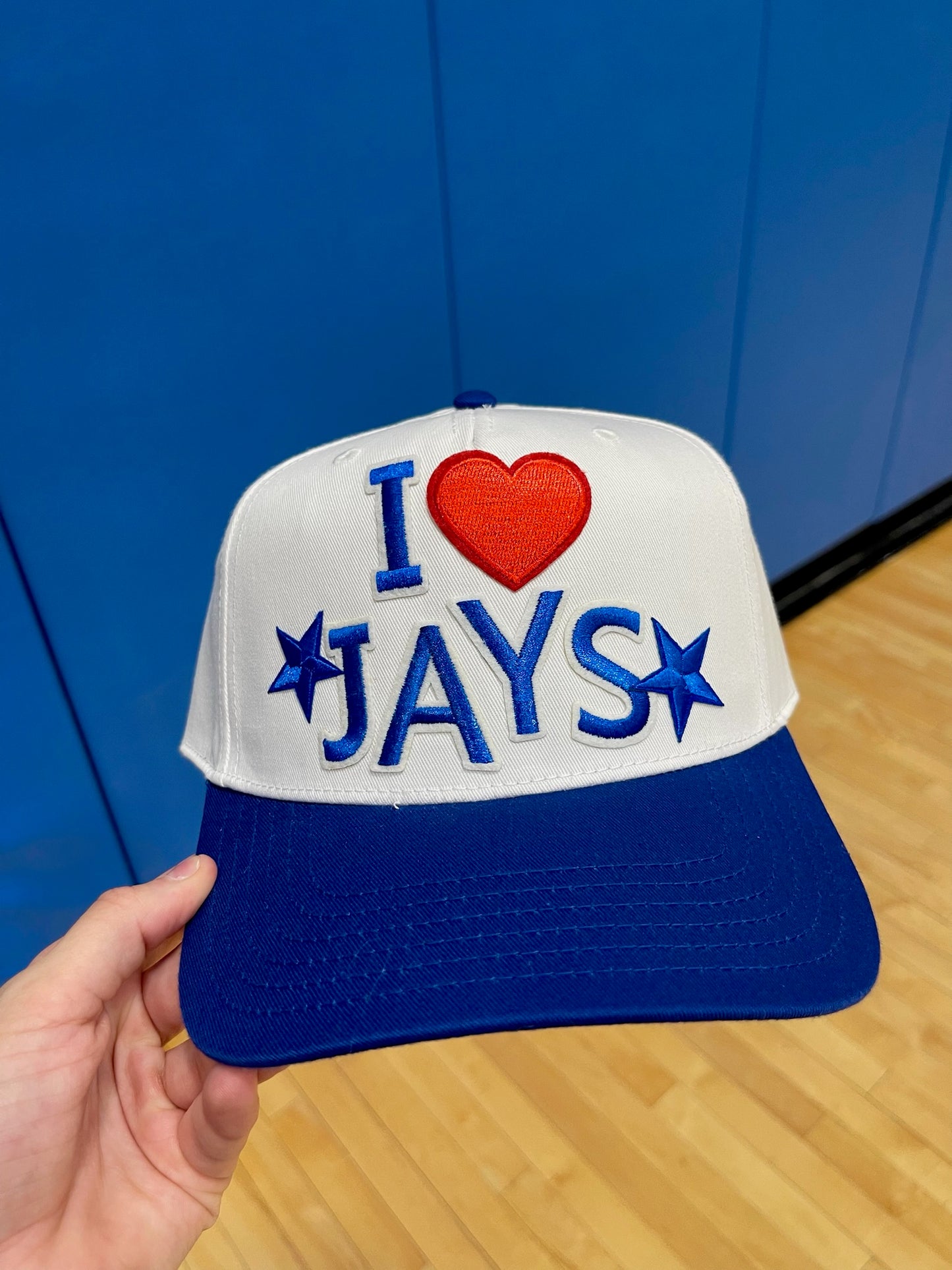 I Love Jays | Blue + White Trucker