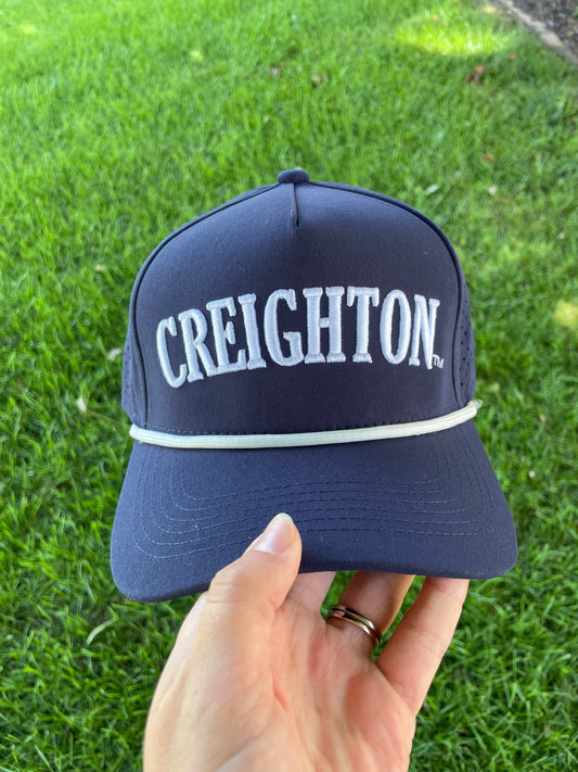 PRE-ORDER | CREIGHTON | Navy + White Rope Performance Hat