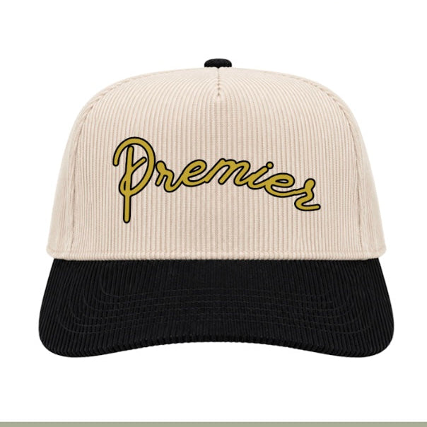 Premier Script | Black/Natural Corduroy