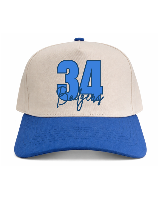 Players Number with Badgers | Blue/Natural Cotton