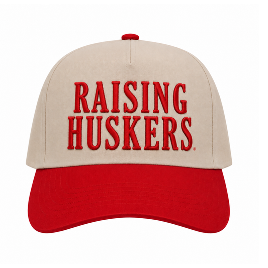 MADE TO ORDER: Raising Huskers | Red/Natural Cotton