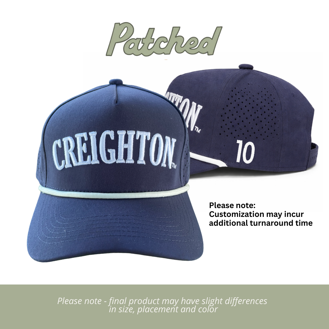 CUSTOMIZED | Creighton | Navy + White Rope Performance Hat